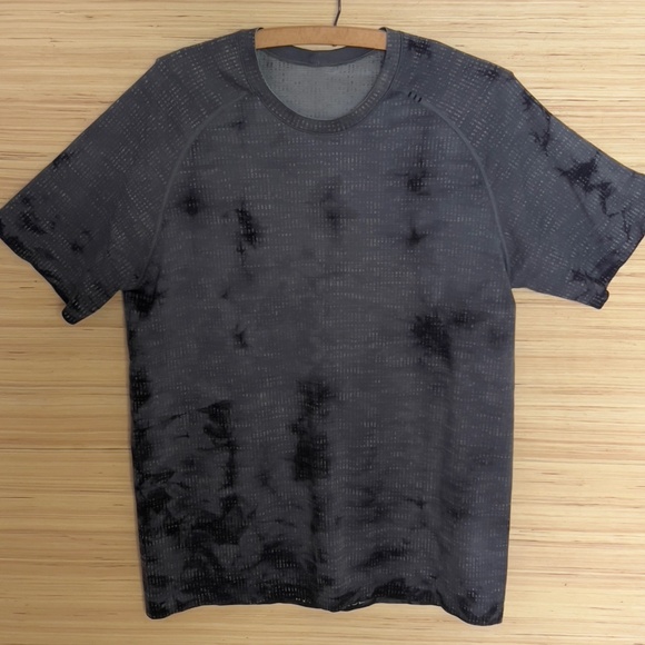 Lululemon Metal Vent Tech short sleeve crewneck top sz L Live in Practice gray - Picture 1 of 6